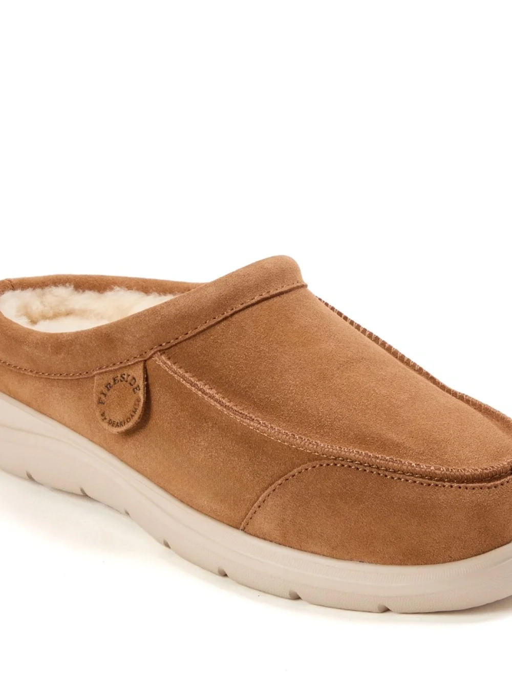 Men's Fireside by Dearfoams Lithgow Genuine Shearling Clog Size 10 NWT